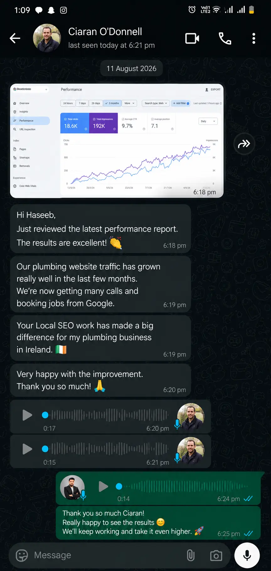 Top3 Maps SEO client testimonial screenshot
